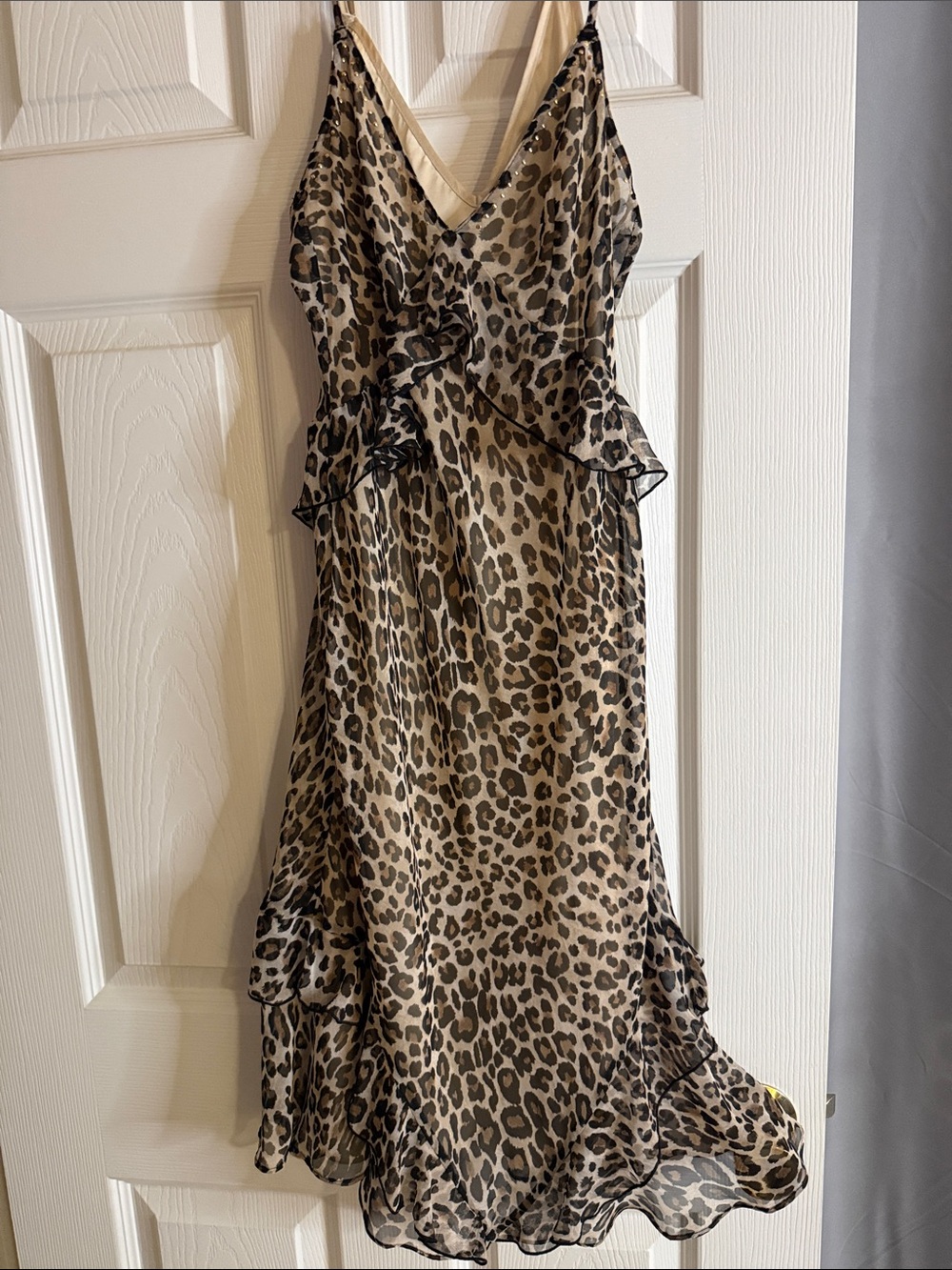 Victoria's Secret Leopard-Print Midi Slip Dress & dress Beige & Black S NWT $78